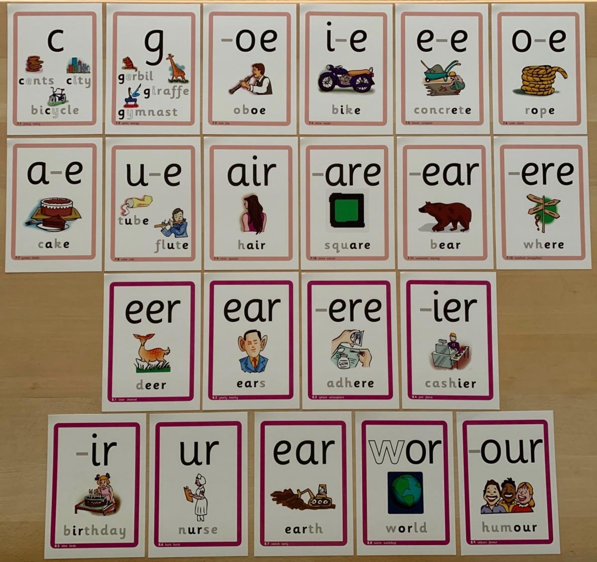 A5 Flash Cards (2 packs) - Phonics Intervention