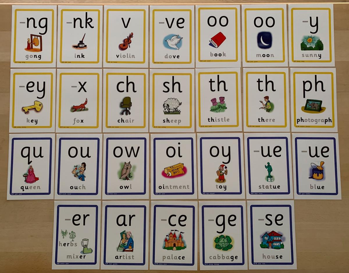 A5 Flash Cards (1 pack) Phonics Intervention