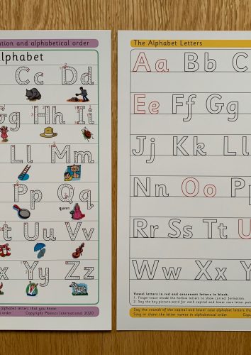 Alphabet Tabletop Chart